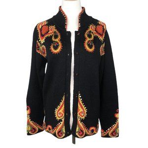 Vintage Christine Foley 'Paisley' Cardigan Sweater